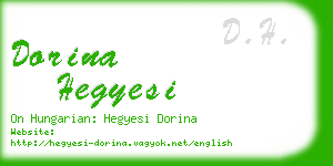 dorina hegyesi business card